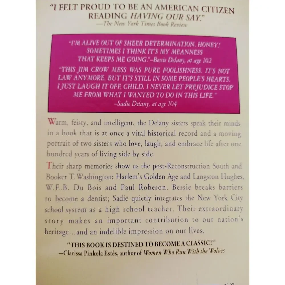Having Our Say The Delany Sisters First 100 Years Biography Paperback Vintage